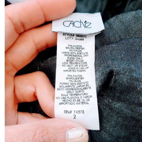 Cachè Gray Metallic Dress Size 2 - Picture 2 of 4